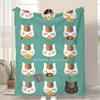 N-Natsumes B-Book Of F-Friends Throw Kid-Friendly Flannel Throw Blanket Soft Warm Anti-Static Washable All Season