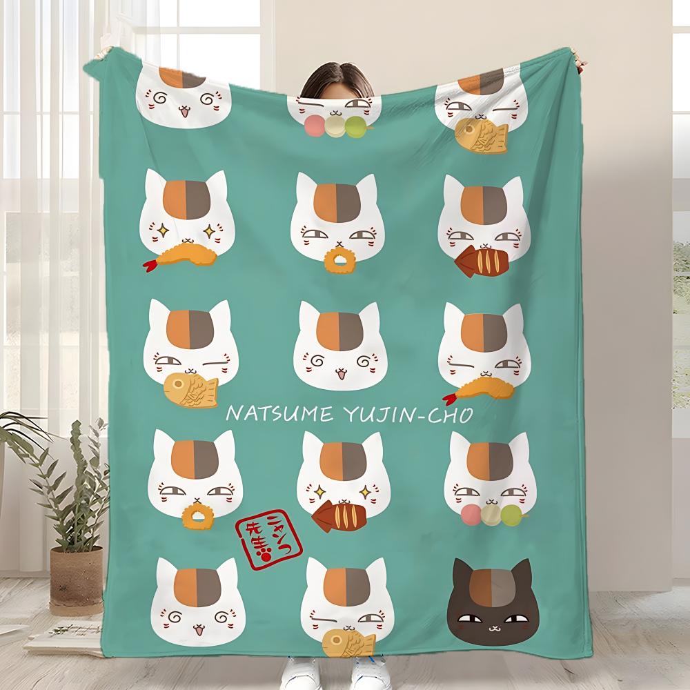 N-Natsumes B-Book Of F-Friends Throw Kid-Friendly Flannel Throw Blanket Soft Warm Anti-Static Washable All Season