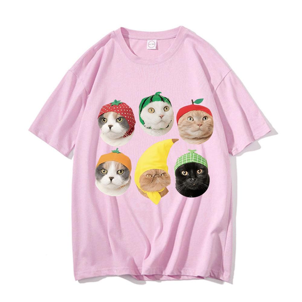 

2026 Summer Tshirt Streetwear Cat Meme Print Graphic TShirt Unisex Women Hip Hop Harajuku Short Sleeve Cotton Tops Tees Clothes 4XL