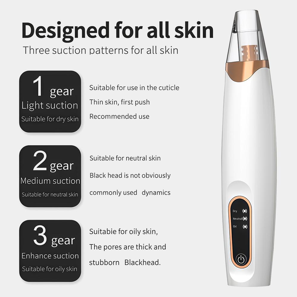USB Electric Vacuum Suction Blackhead Remover + 7 In 1 EMS Face Lifting Device Pimple Acne Extractor Pore Cleaner Skin Care Set