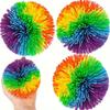 Jouet balle en fil de caoutchouc coloré pour enfants résistant à la pression, balle souple et élastique, irritabilité sensorielle, jouet en caoutchouc amusant