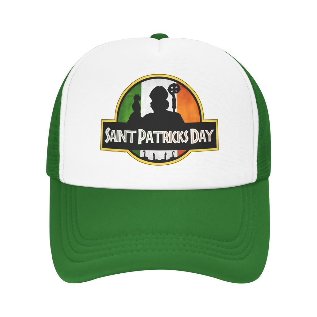 Happy Saint Patricks Day  Outfits Mesh Trucker Hat Summer Breathable  Meshback Sun Caps Trendy Adjustbale