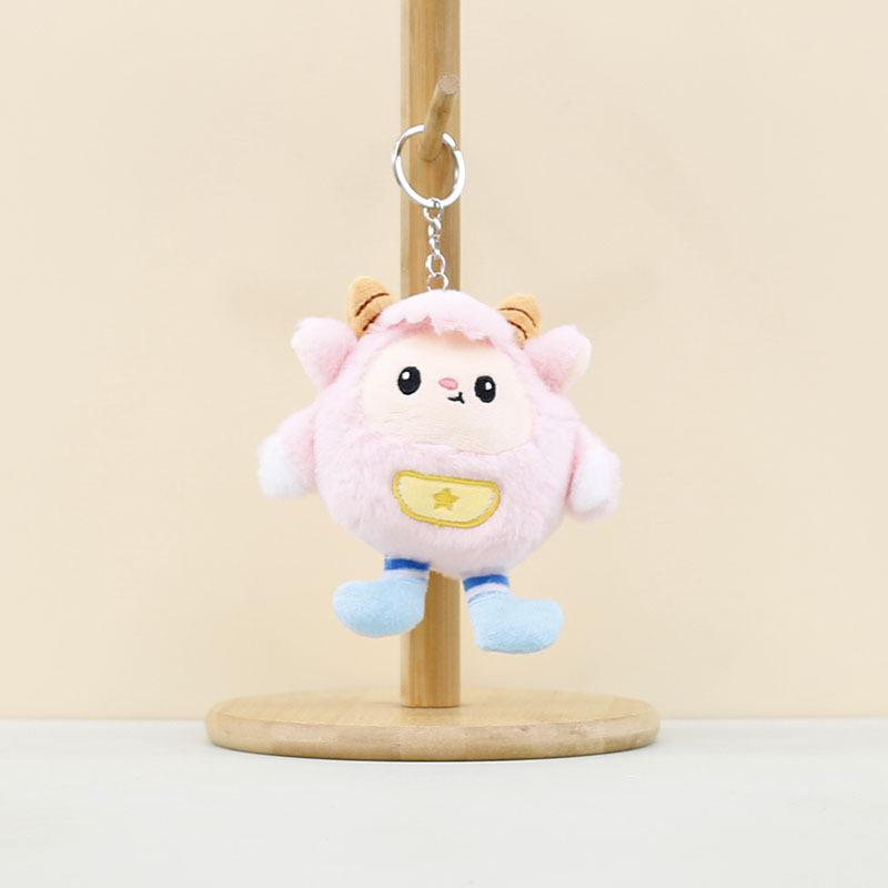 

Plush Charming Little Lamb Keychain Cute Sheep Doll Colorful Bag Accessory For Kids Pink Sheep