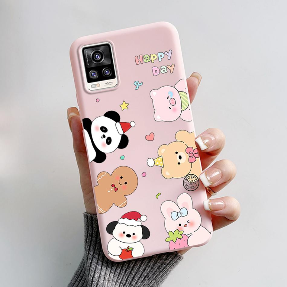 For Vivo V20 2021 Case V2040 Cute Cat Bear Frog Cover Soft Silicone Slim Phone Case For Vivo V20 V 20 VivoV20 V2025 V2024 Bags