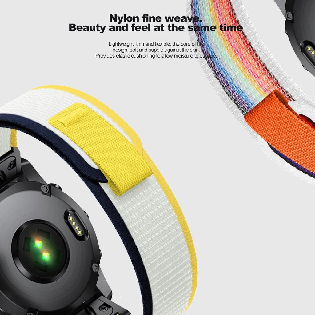 22mm 26mm Nylon Loop Strap for Garmin Fenix 8 51mm 7X 7 Pro Fenix 6X 6 5X 5Plus Tactix 7 High Smartwatch Band Forerunner 965 945
