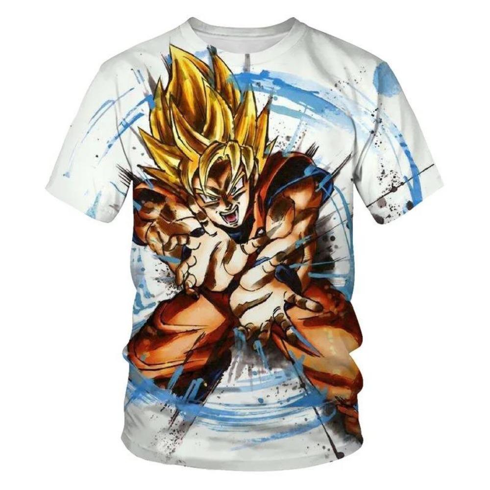 Anime Dragon Ball Son Goku 3D Print Kids T Shirt Summer Fashion Casual T-shirt Boy Girl Unisex Children's Clothing Tshirt Tops