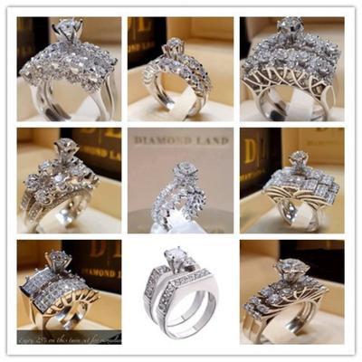 Accessories Couple Set Ring Fashion Ladies Zircon Ring