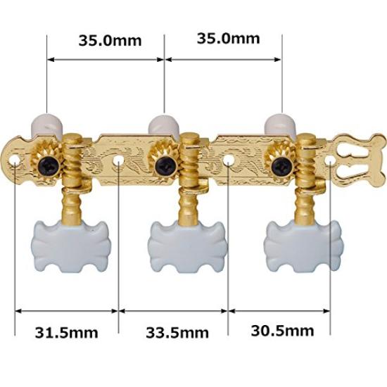 KC Classical Guitar Tuners, Universal Fit, MHC-100GD