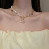 French Vintage Baroque Pearl Necklace Summer Niche Premium Sense Clavicle Chain Light Luxury Versatile Necklace Women
