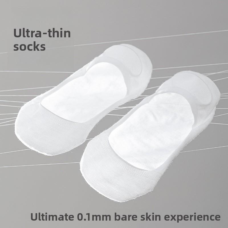 Silk Stockings for Children in Summer, Ultra-thin, Shallow-cut, Invisible, Anti-slip, Non-slippery, and Seamless Ankle Socks