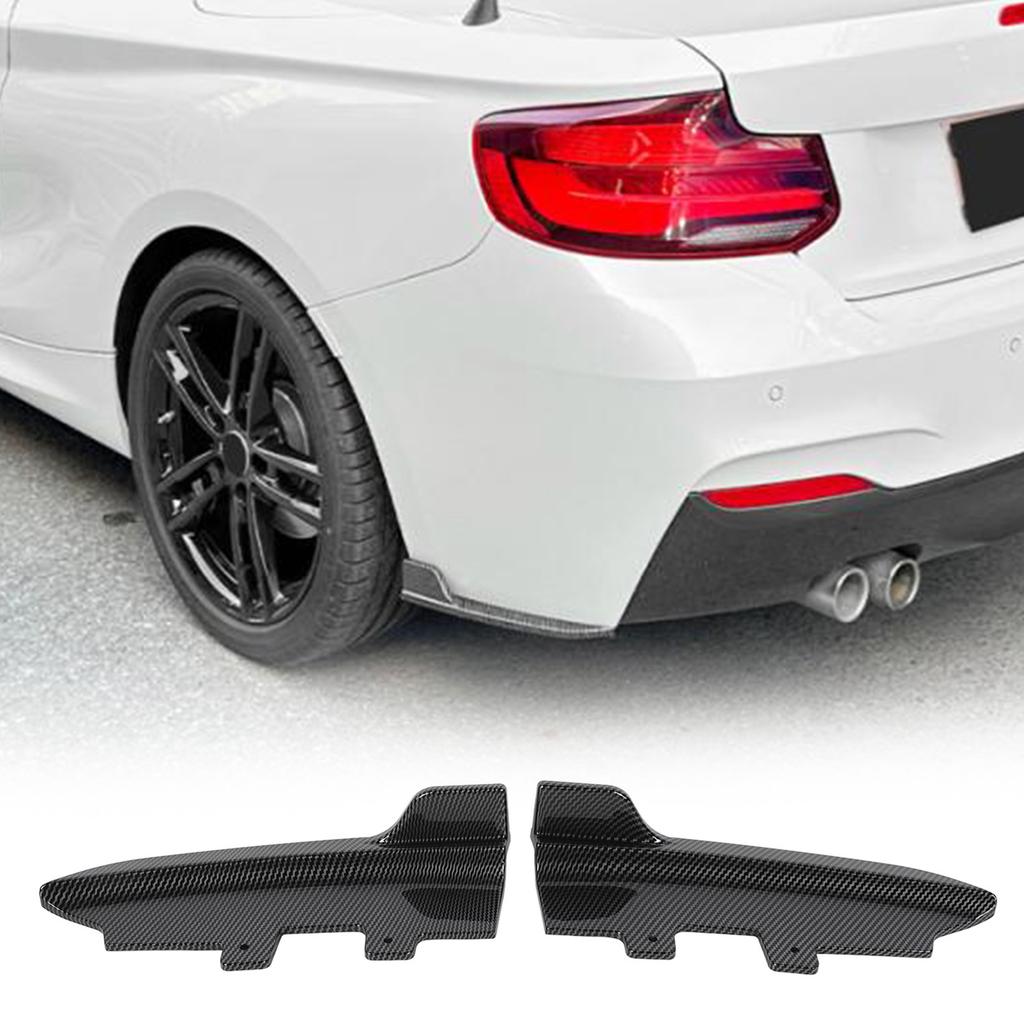 Rear Side Bumper Spoiler Lip Splitter Body Kits Canard Diffuser for 2 Series F22 F2 Sport 2015 to 2019