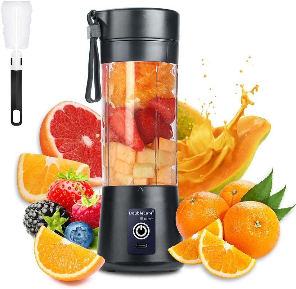 

Electric USB Mini Juicer Blender For Shakes and Smoothies, Juice, Six Blades Great for Mixing,Black United States