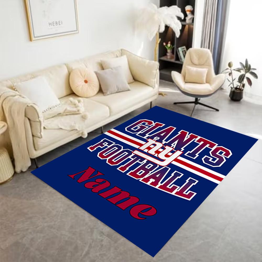 Giants Football Personalized Text Area Rug Perfect for Decorate Room Hallway Living Rooms Game Room Antislip Carpet Anime Office Decor Spiritual Gift