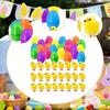 24Pcs Easter Egg Filled Chicks Toys Colorful Mini Cute Basket Stuffers Party Favor for Kids