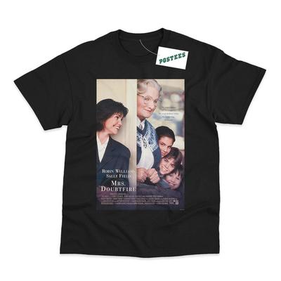 Mrs Doubtfire Movie Poster Direct To Garment Printed T-Shirt