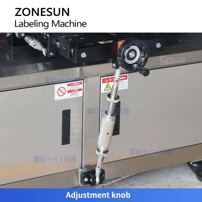 ZONESUN ZS-TB600D High Speed Automatic Engine Oil Detergent Jerry Can Flat Bottles Double Sides Labeling Machine