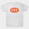 Men Black Print T-shirt Obx Oval In Orange No-Cut Transfer Paper Print Cotton Tshirt