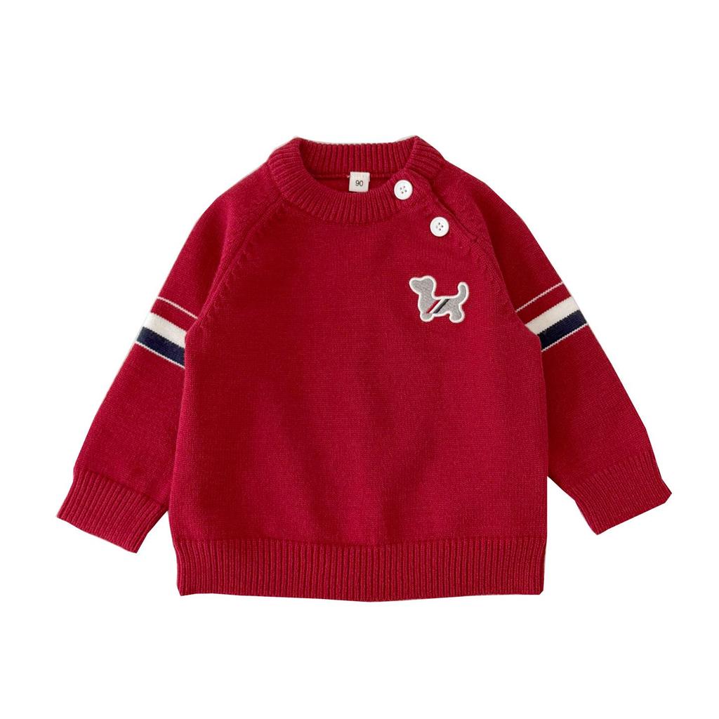 2026 New Year Red Family Sweaters: Parent-Child, Baby, and Toddler Outfits for Family of Three or Four