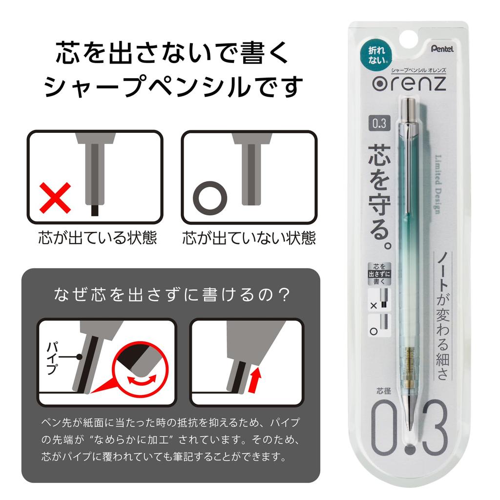 PENTEL Mechanical Pencil Orenz 10th Anniversary Limited Edition Smoky Blue 0.3mm XPP503-ANC