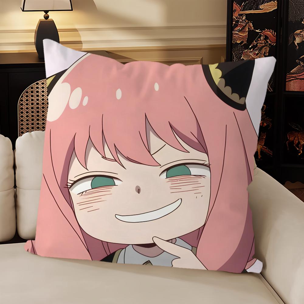 Klasyczna okładka Anime Sofa Salon Sypialnia Zagłówek Oparcie Poduszka Kwadratowa Poduszka Czas Drzemki S-Spy X F-Family-Anya Poduszka Cas