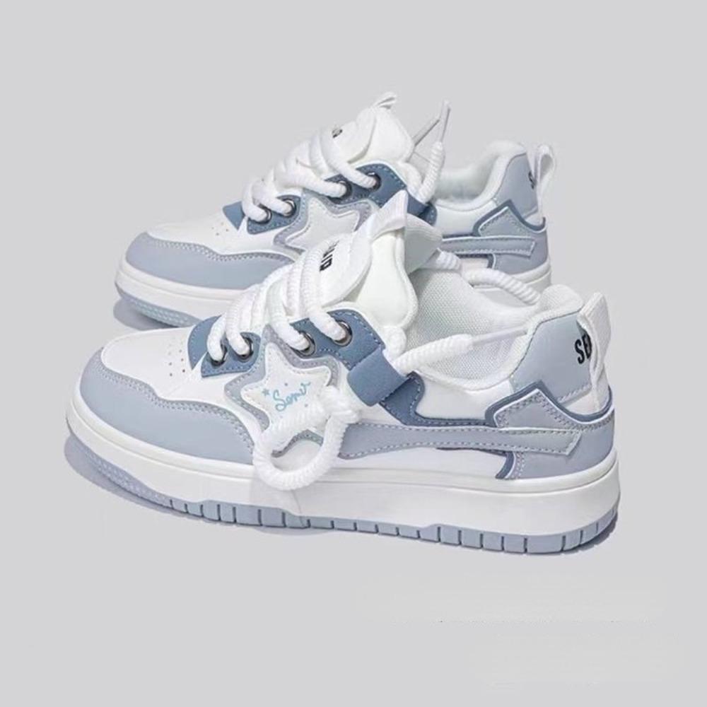 Fashion 2024 New Designer Pink Blue Platform Sneakers for Women Fashion Casual Spring Autumn White Board Shoes Female Zapatillas Mujer