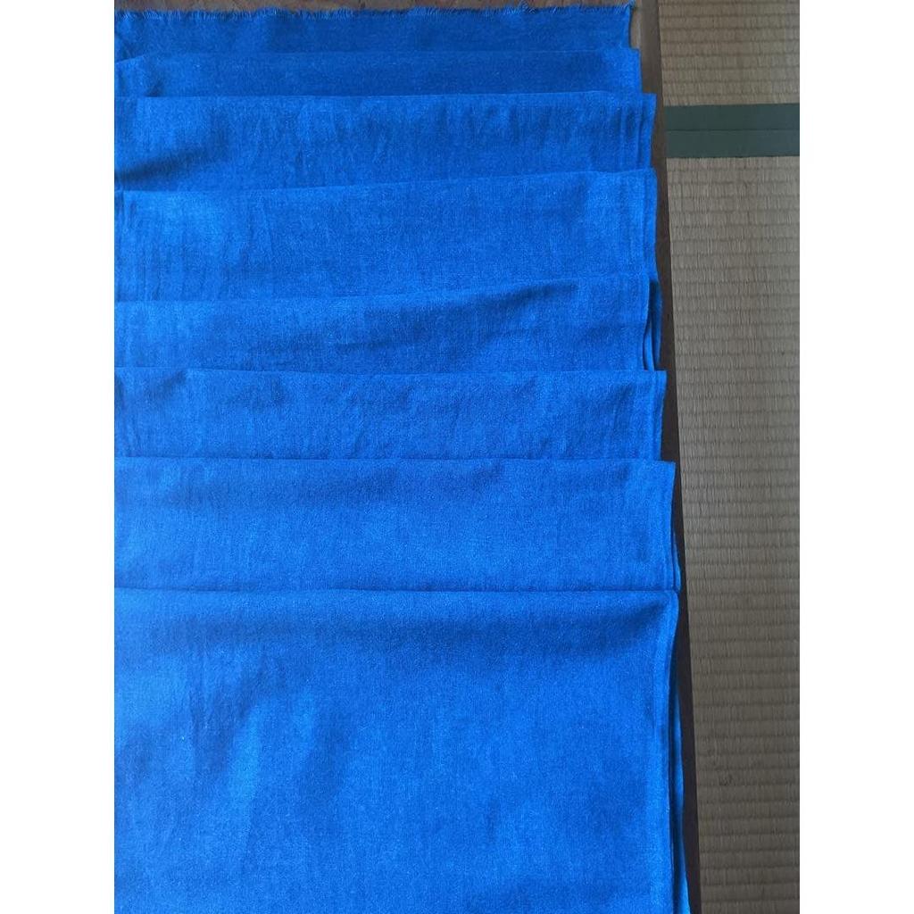 Used Indigo Dye, Hand-dyed Fabric, Tenugui (hand Towel), Unbleached Cotton, Approx. 3m, Noren (shop Curtain)
