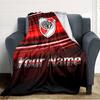 Name Custom River Plate Print Flannel Blanket High Quality Warm Comfortable Cover for All Seasons Perfect for Gifts Home Decor