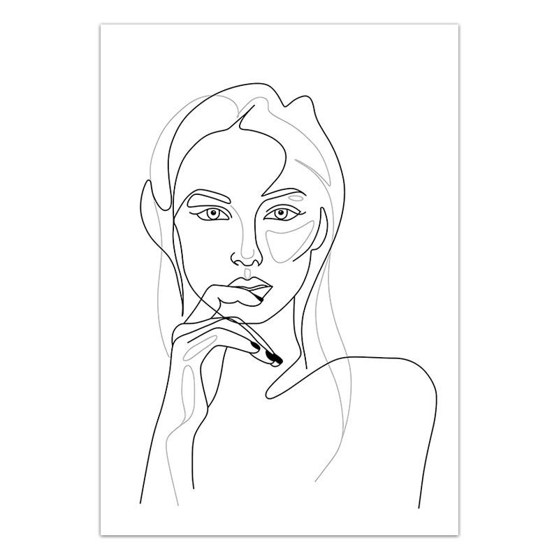 Nordic Style Love Body Quote Poster Minimalist Wall Art Pictures Girl Home Decorative Canvas Painting Abstract Line Room Decor