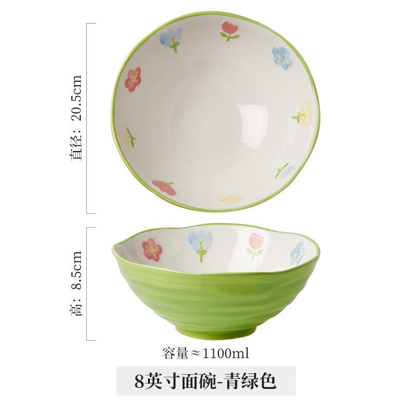 8 Inch Ceramic Soup Noodle Bowl Bucket Hat Ramen Bowl New Snail Noodle Bowl 7 Inch Soup Bowl Large Bowl Tableware