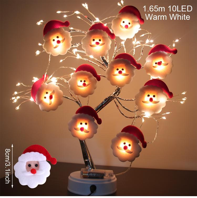 LED Snowman Christmas Garland String Lights Merry Christmas Tree Decorations for Home Christmas Ornament Navidad Noel New Year