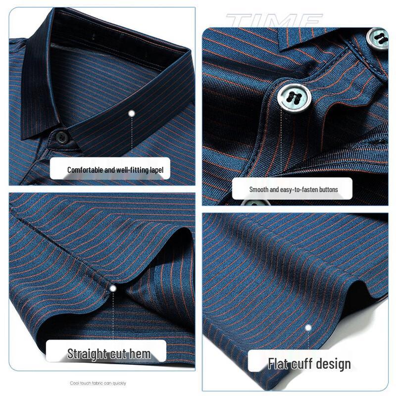 Gold Chrysanthemum Men's Silk Blend Ice-Feel Polo T-Shirt