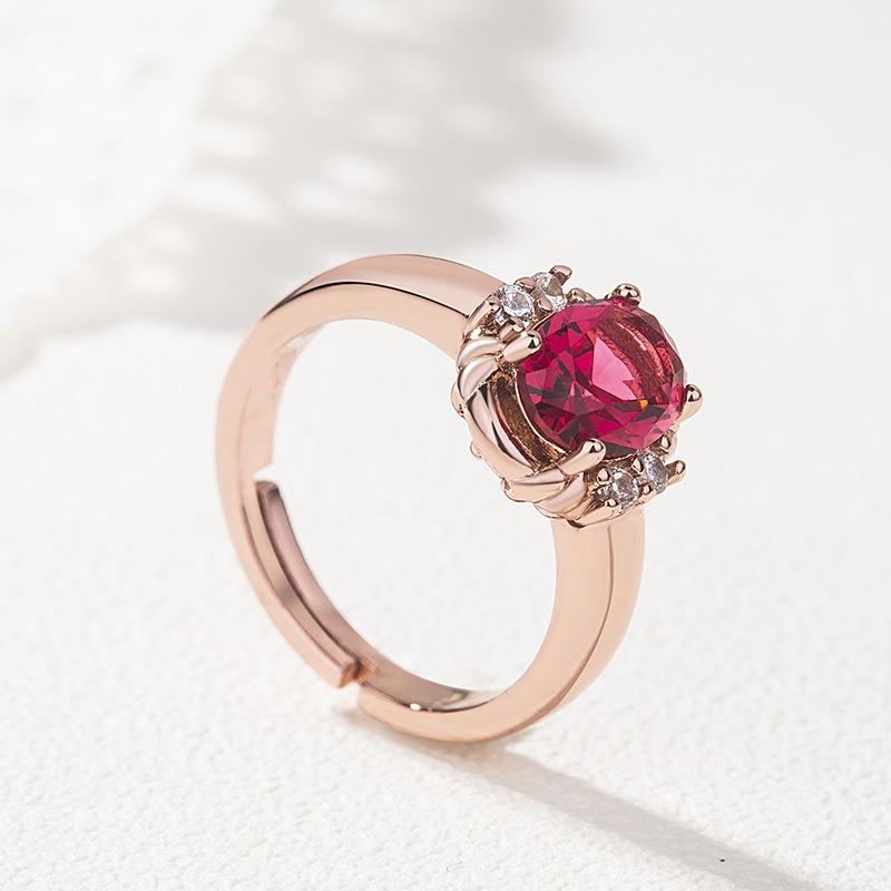 

Классическое кольцо Lindon из медного сплава с цирконом, женские ювелирные изделия, свадебный подарок, вечеринка красный