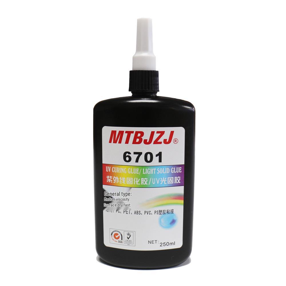 

High-Quality 6701 Ultraviolet UV Glue for PVC Plastic Bonding 250ml/1kg