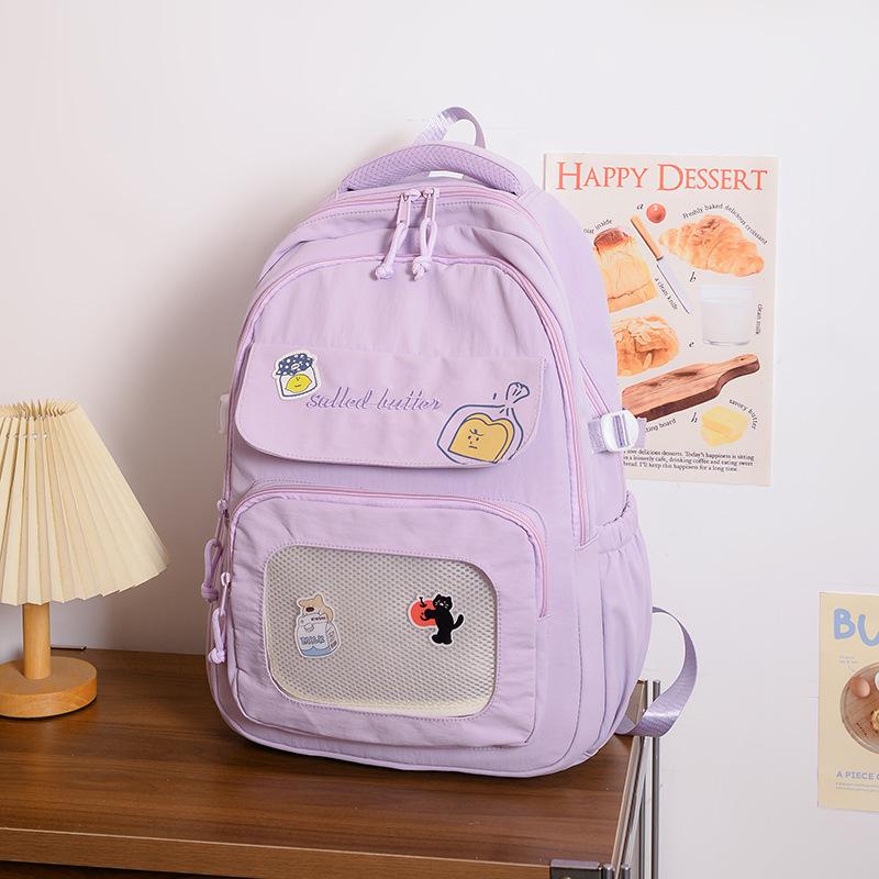 The New Schoolbag Is High-value, Fresh and Sweet, Candy-colored Backpack, Lightweight and Large-capacity Backpack for Junior High School Students.