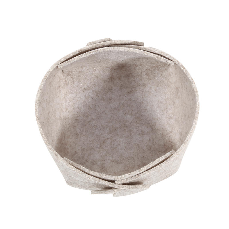 3Pcs Foldable Felt Storage Boxes Multi-Functional Home Organizer Baskets for Cosmetics, Stationery & Small Items