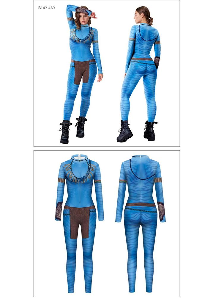 Avatar-Inspiriertes Halloween-Cosplay-Jumpsuit
