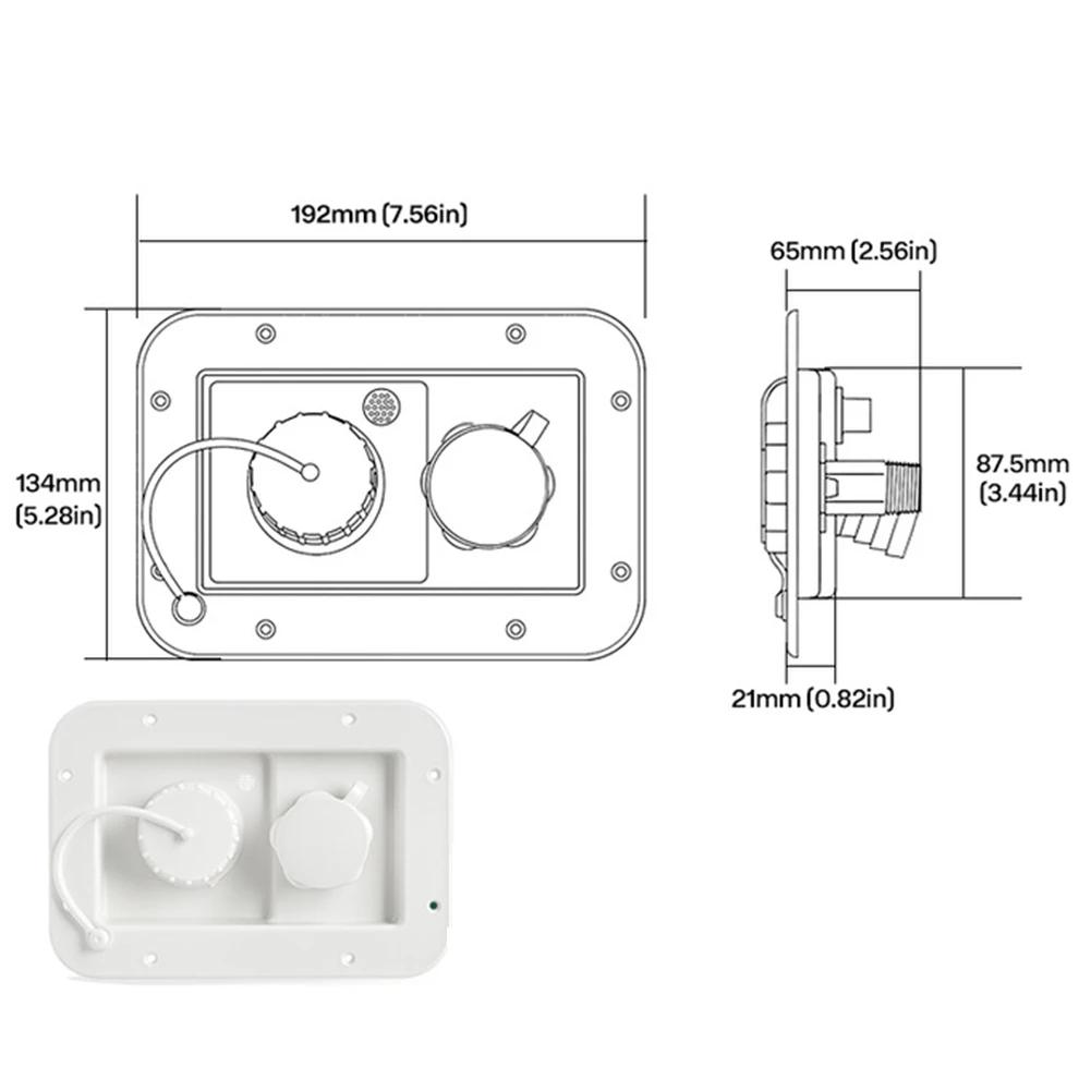 Inlet Built-in One-Way Check Valve Inlet For RV Dual Water-Inlet Gravity Fill Port With Pressure Relief Valve For Camper Parts