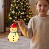 Indoor Holiday Scene Setup Christmas Snowman LED Night Light, Portable Cartoon Desk Lamp with Hanging Ring for Cute Light Party Decor, Warm