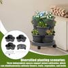 Vertical Garden Tower Stackable Flower Vegetable Pots Tiered Planter With Wheels For Indoor Outdoor Balcony Patio Backyard Lawn