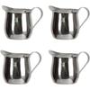 Set of 4 Convenient Milk Frothing Cup Small Milk Frothing Pitcher Stainless Steel Coffee Milk Pouring Jug for Coffee