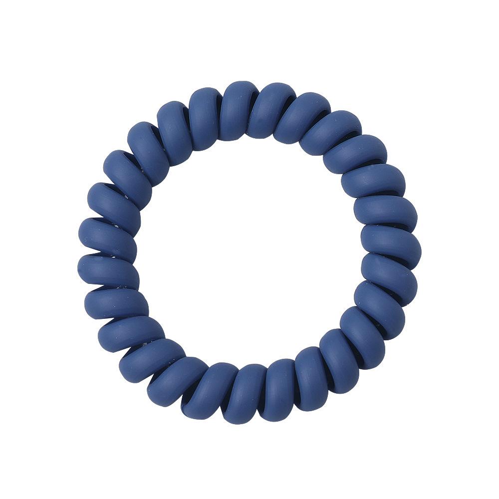 1PC Women Matt Colors Glow In Dark Cloth Telephone Wire Rubber Bands Stretchy Colors Non-mark Spiral Coil Ropes Solid Hair Ties