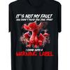 1pcMen'S T-Shirt Casual Crew Neck, Humorous Red Dragon Pattern, All-Season Comfortable Fit, Durable Knit Fabric, Easy Care, Bold Print, Short Sleeve,