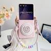 Dopamine Color Palette for Magnetic Stand Hinge Protection Wrist Strap Phone Case for Samsung Galaxy Z Flip 7 FE 6 5 5G Cover