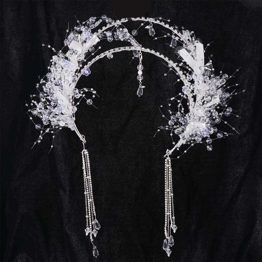 Shining Crystal Hair Hoop Tiara Fairy Rhinestone Headband Bride Crystal Crown Earrings  Girls