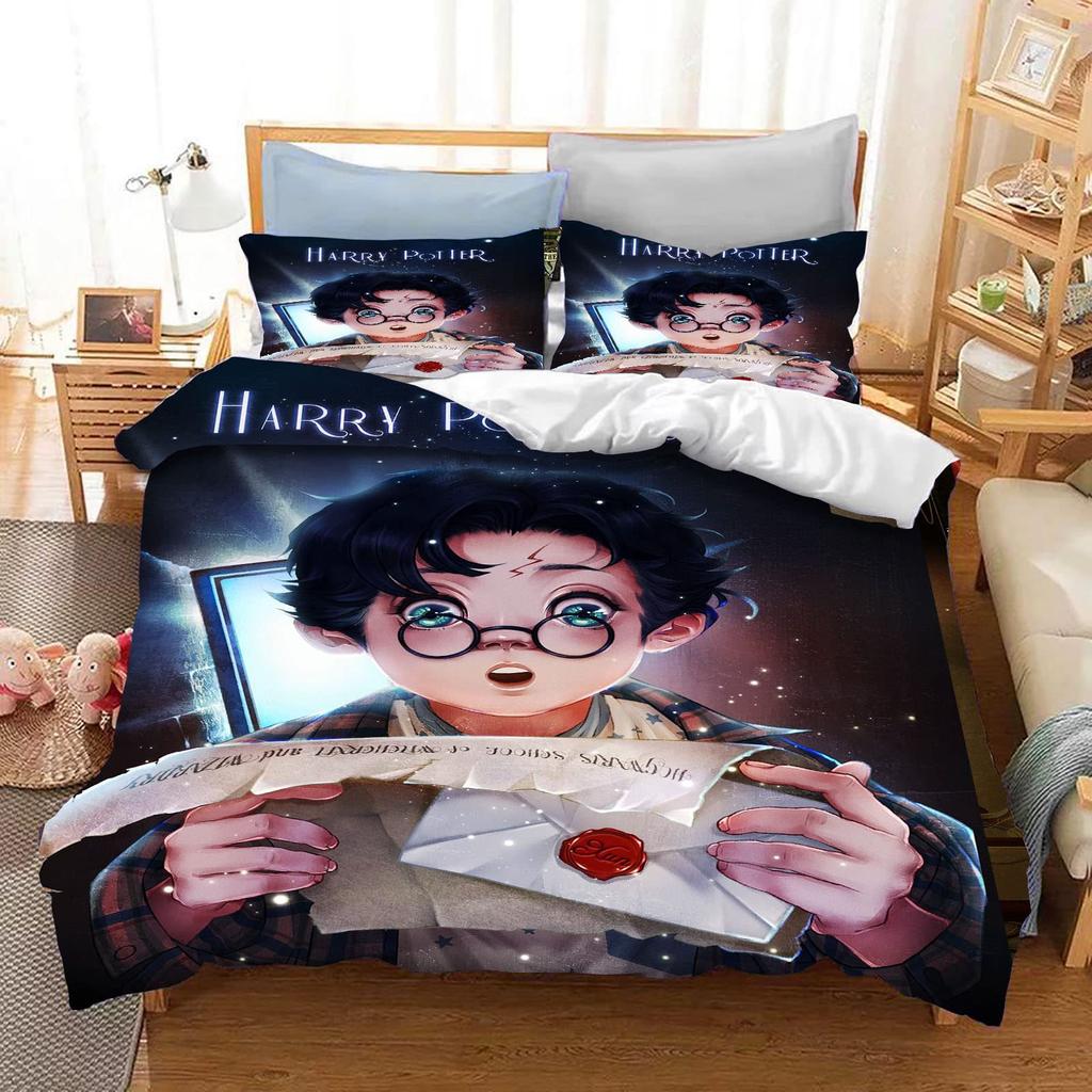 Harry And Potter Bedding Three-Piece Quilt Cover