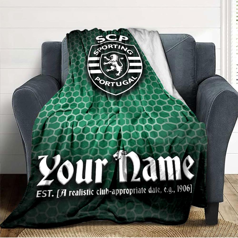 Name Custom Sporting CP Print Flannel Blanket High Quality Warm Comfortable Cover for All Seasons Perfect for Gifts Home Decor