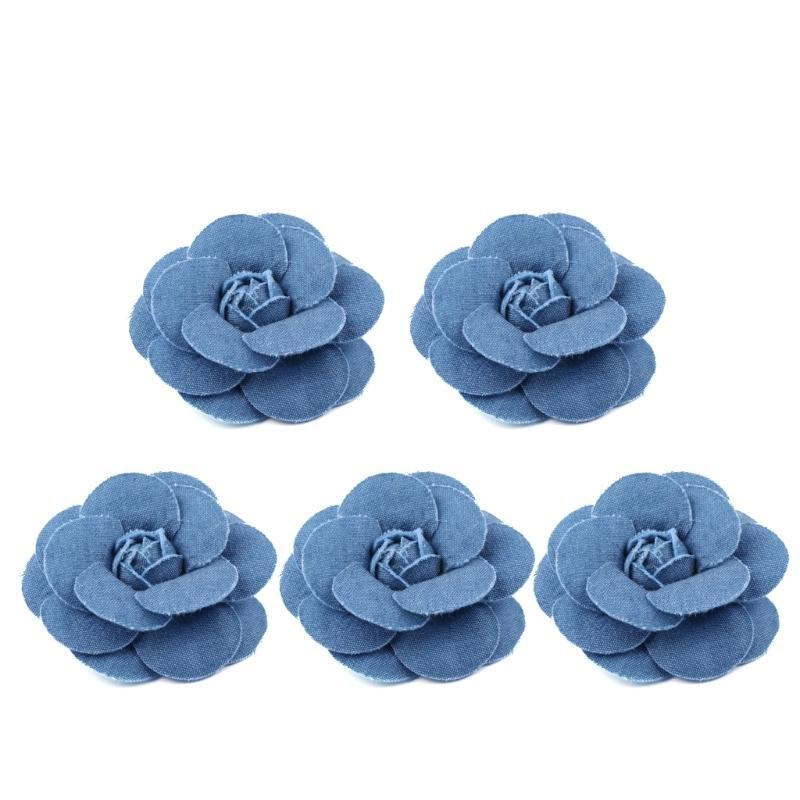 5pc Korea Fabric Flowers Clothes Hats Dress Decoration Flower Hair Accessories DIY Scrapbooking Crafts Supplies