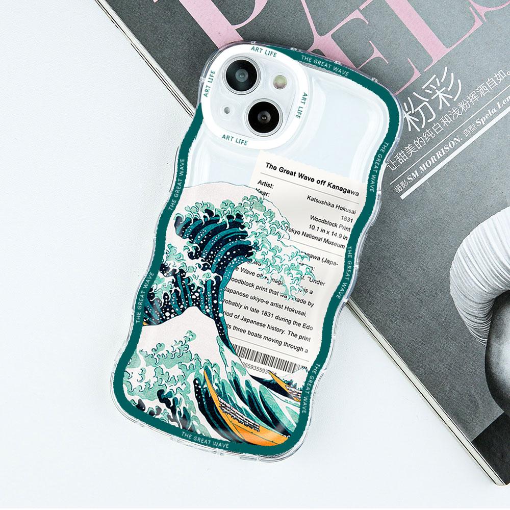 Fashion Japan The Great Wave Off Kanagawa Clear Phone Case For IPhone 13 12 11 14 Pro MAX XS X Mini XR 7 8 Plus Cover Art Fundas