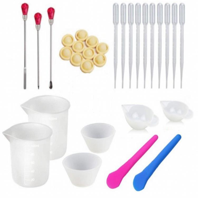 Epoxy Resin Mixing Tool Set: Silicone Pad, Measuring Cup, Stirring Stick