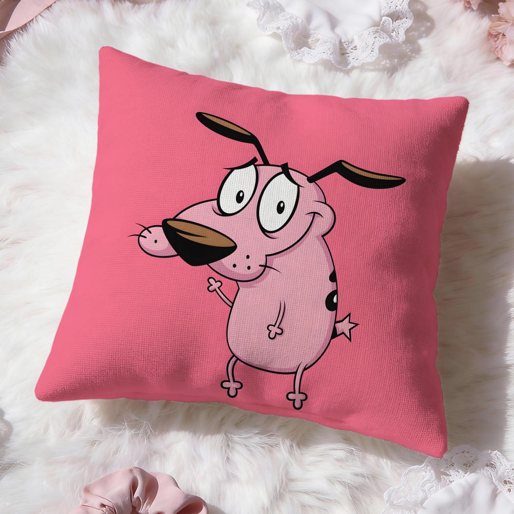 Courage the Cowardly DogS Cushion Cover Premium Comfort Reversible Pillow Cove -Two in One Design for Any Room & Car Interior